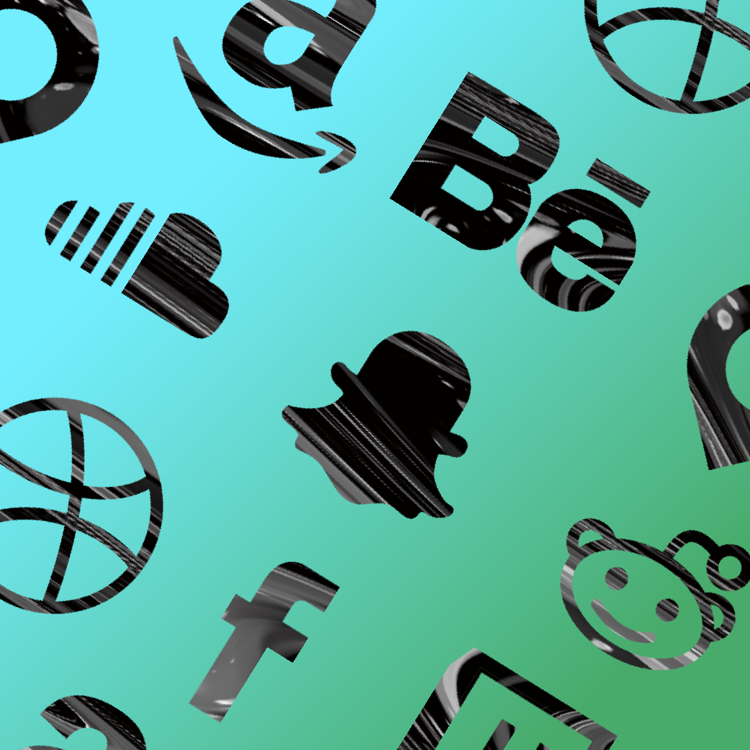 Black Marbled Social Media Icons